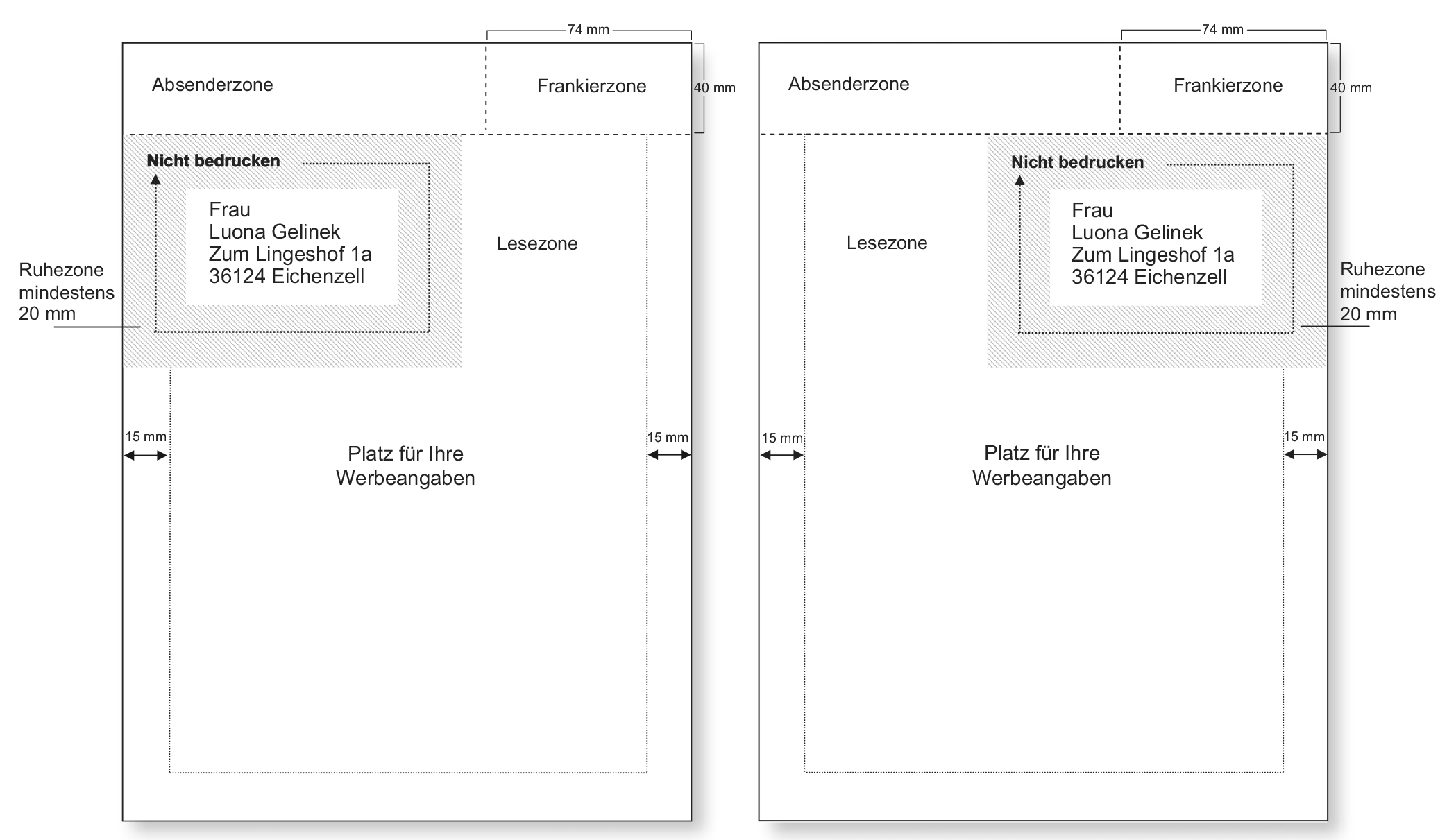 Gestaltung Hochformat