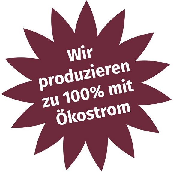 Wir produzieren mit Ökostrom